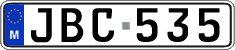 License plate of Malta, Regular plates (ABC 123)