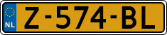 License plate of the Netherlands, Cars