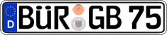 German license plate, Regular plates