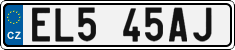 License plate of the Czech Republic, Electric vehicles