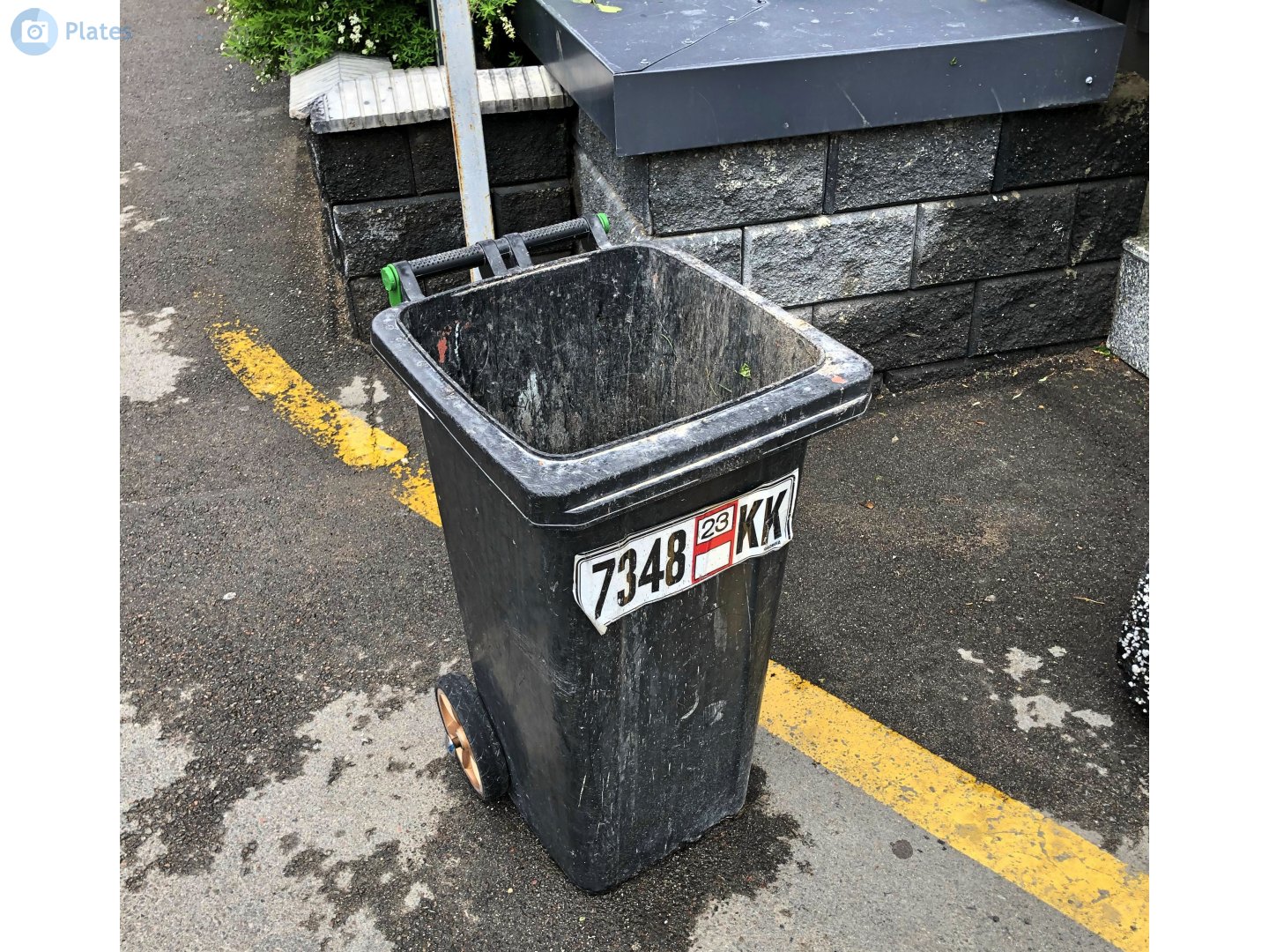 7348 KK, License plate without vehicle 