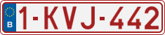 License plate of Belgium, Regular plates (2010)