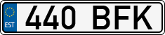 License plate of Estonia, Regular car plates