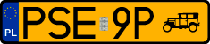 License plates of Poland, Oldtimers