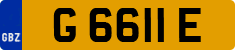License plate of Gibraltar, Regular car plates (G 1234 A)