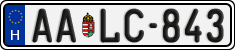 license plates of Hungary, Regular plates (2022)