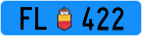 License plate of Liechtenstein, Work and fire vehicles (blue)