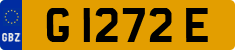 License plate of Gibraltar, Regular car plates (G 1234 A)