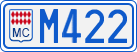 License plate of Monaco, Cars