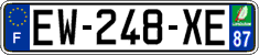 French license plate, SIV (ordinary)