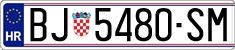 License plate of Croatia, Regular plates