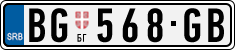 License plate of Serbia, Cars