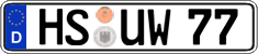 German license plate, Regular plates