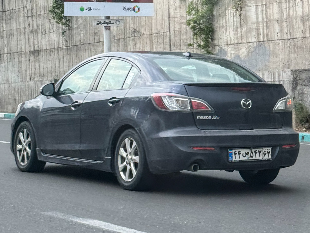 ۴۴ص۵۴۳ ۶۲, Mazda 3 2nd gen Sedan (BL), 2009–2013