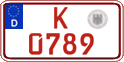 German license plate, Red license plates