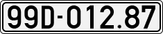 License plate of Vietnam, Cars