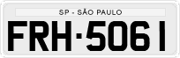 License plate of Brazil, Private owners (1990)
