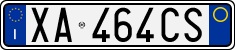 License plate of Italy, Cars (1994 year series)