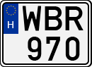license plates of Hungary, Cars (1990)