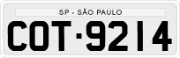 License plate of Brazil, Private owners (1990)