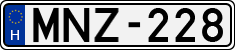 license plates of Hungary, Cars (1990)