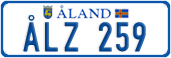 License plate of Åland, Cars (ÅLA 1234)