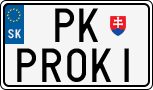 License plate of Slovakia, Vanity Plates