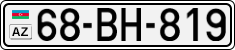 License plate of Azerbaijan, Cars