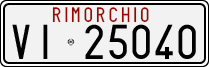License plate of Italy, Trailers (1927 year series)