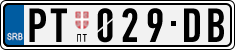 License plate of Serbia, Cars