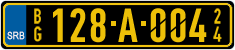 License plate of Serbia, Diplomatic
