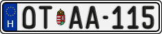 license plates of Hungary, Oldtimers (2022)