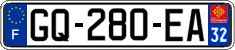French license plate, SIV (ordinary)