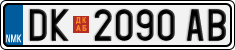 License plate of North Macedonia, Regular plates (2012)