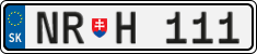 License plate of Slovakia, Oldtimers