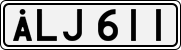 License plate of Åland, Cars (ÅLA 1234)