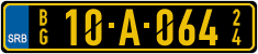 License plate of Serbia, Diplomatic