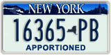 New York, Specialty plates (12345-AB)