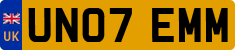 License plate of the United Kingdom, 2001 year system