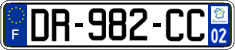 French license plate, SIV (ordinary)
