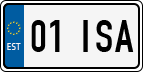 License plate of Estonia, Regular car plates (US-size)