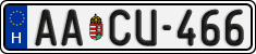 license plates of Hungary, Regular plates (2022)