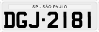 License plate of Brazil, Private owners (1990)