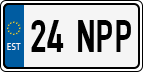 License plate of Estonia, Regular car plates (US-size)
