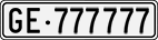 License plate of Switzerland, Cars