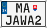 License plate of Slovakia, Vanity Plates