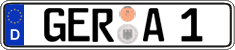 German license plate, Regular plates