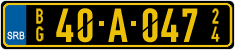 License plate of Serbia, Diplomatic