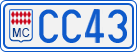 License plate of Monaco, Cars
