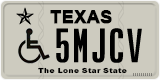 Texas, Vehicles for disabled persons (1ABCD)